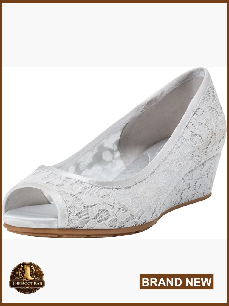 Womens Wedge Pumps Almond Peep Toe Slip On 1.57 Heel